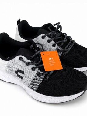 Charly Comfort sneakers in black & gray with speckled texture #comfort #athletic